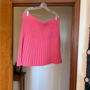 Pink Ribbed Women's Skirt